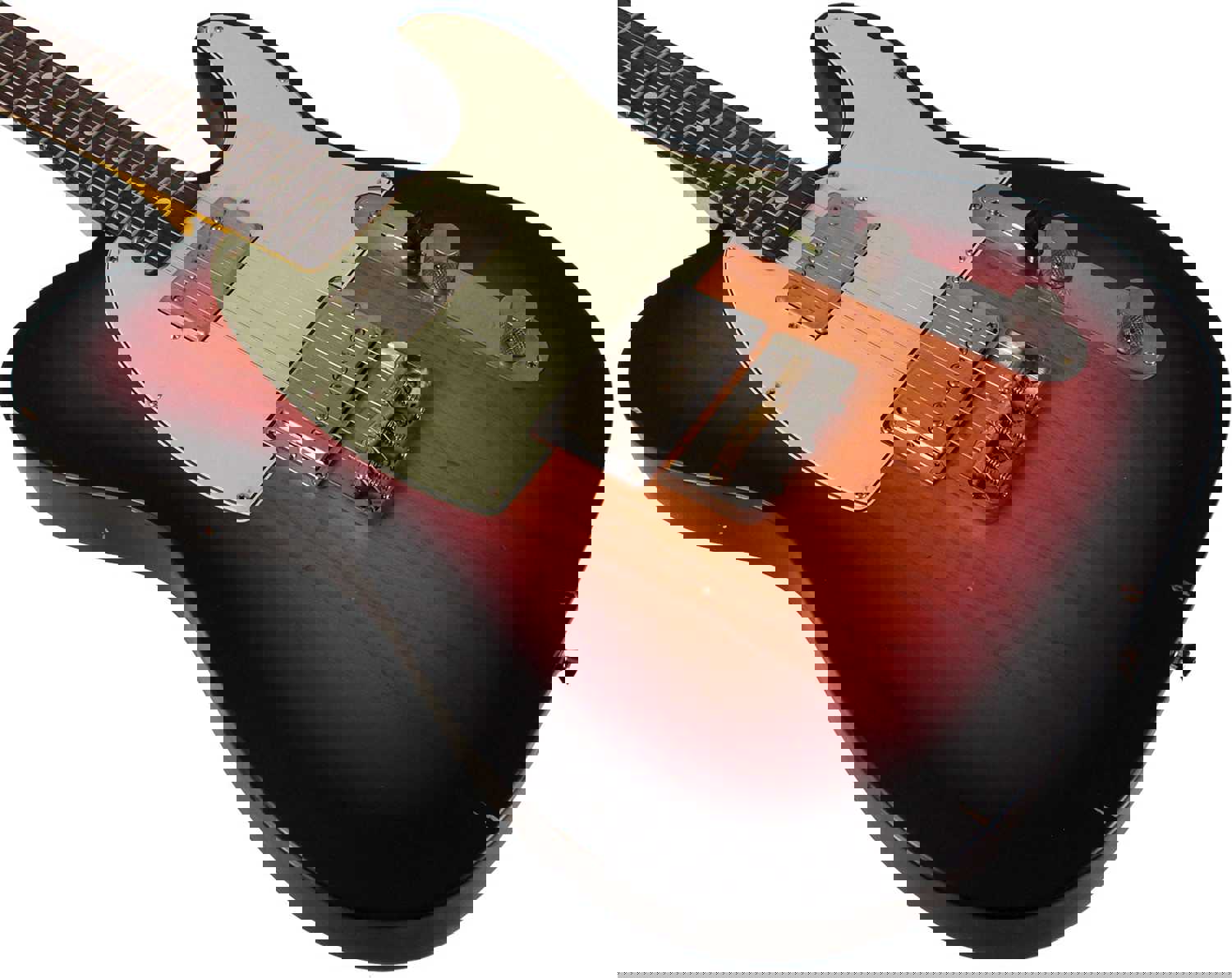 Nash T-2HB Guitar, 3 Tone Sunburst, Light Aging - Classic Telecaster with Lollar Humbuckers