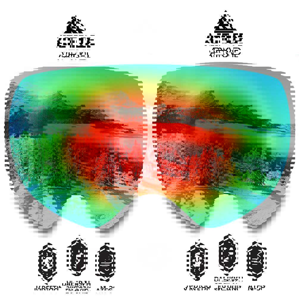 Tough Outdoors Ski & Snowboard Goggles - OTG Snow Glasses with Anti-Fog & UV400 Protection