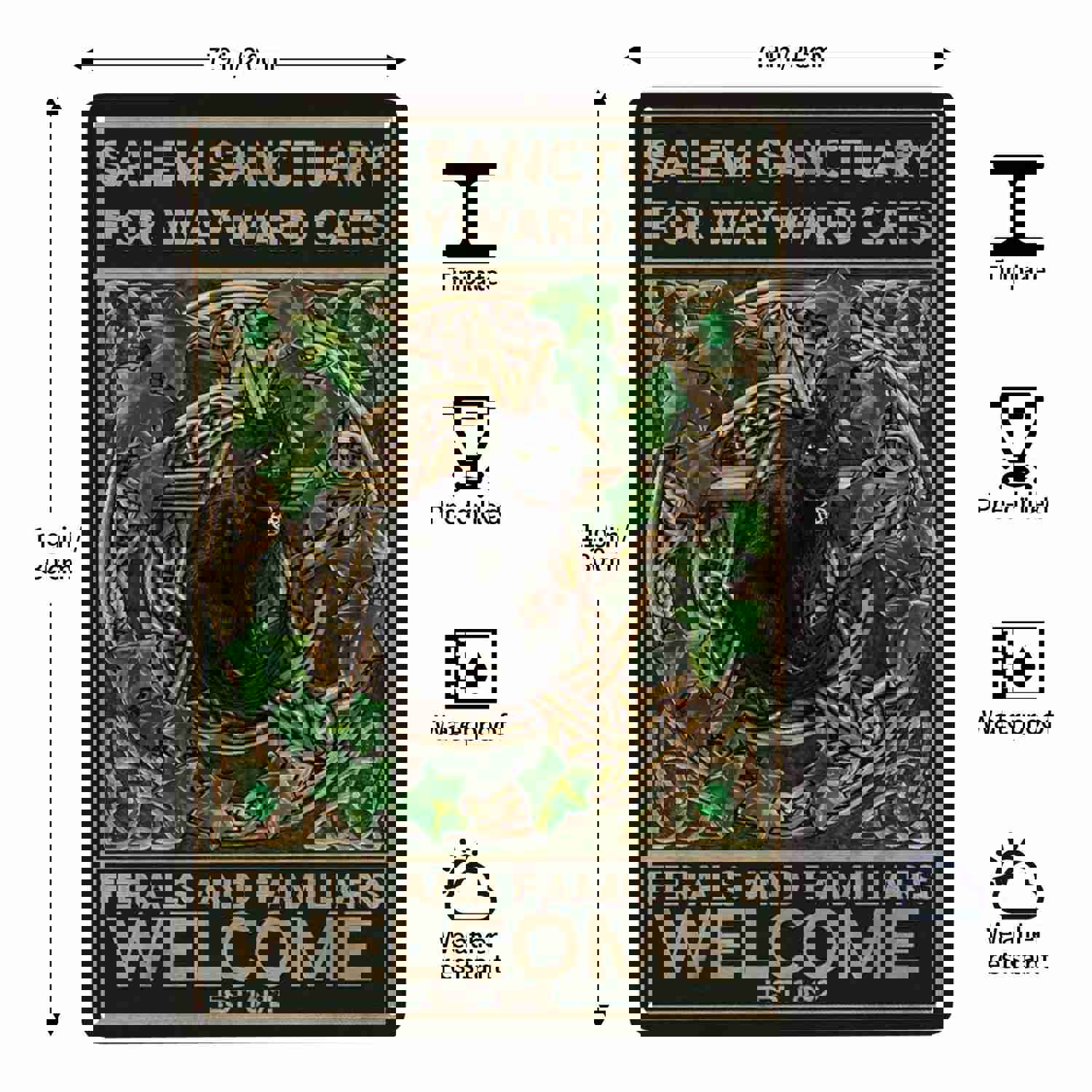 1pc Halloween The Little Olde Cat Metal Tin Sign, Vintage Wall Decor for Home, Bar, Cafe, Garage