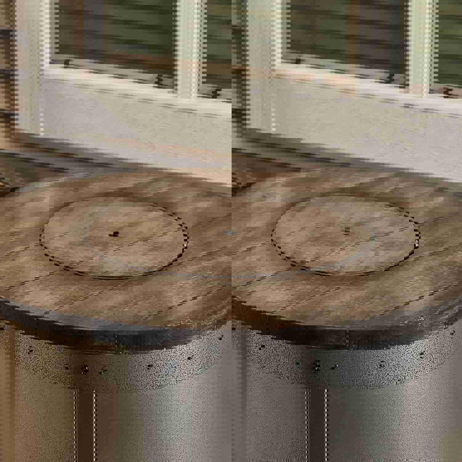 Edison Round Gas Fire Pit Table