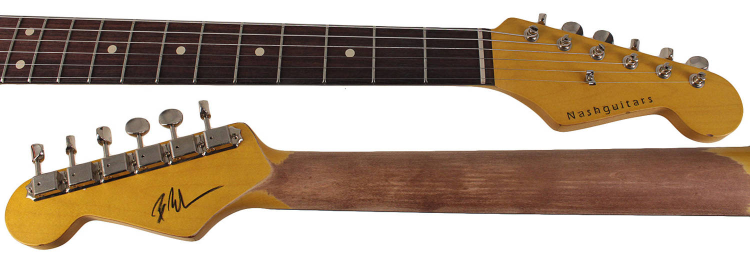 Nash S-63 HSS Guitar, Black, Light Aging - Vintage Strat Model