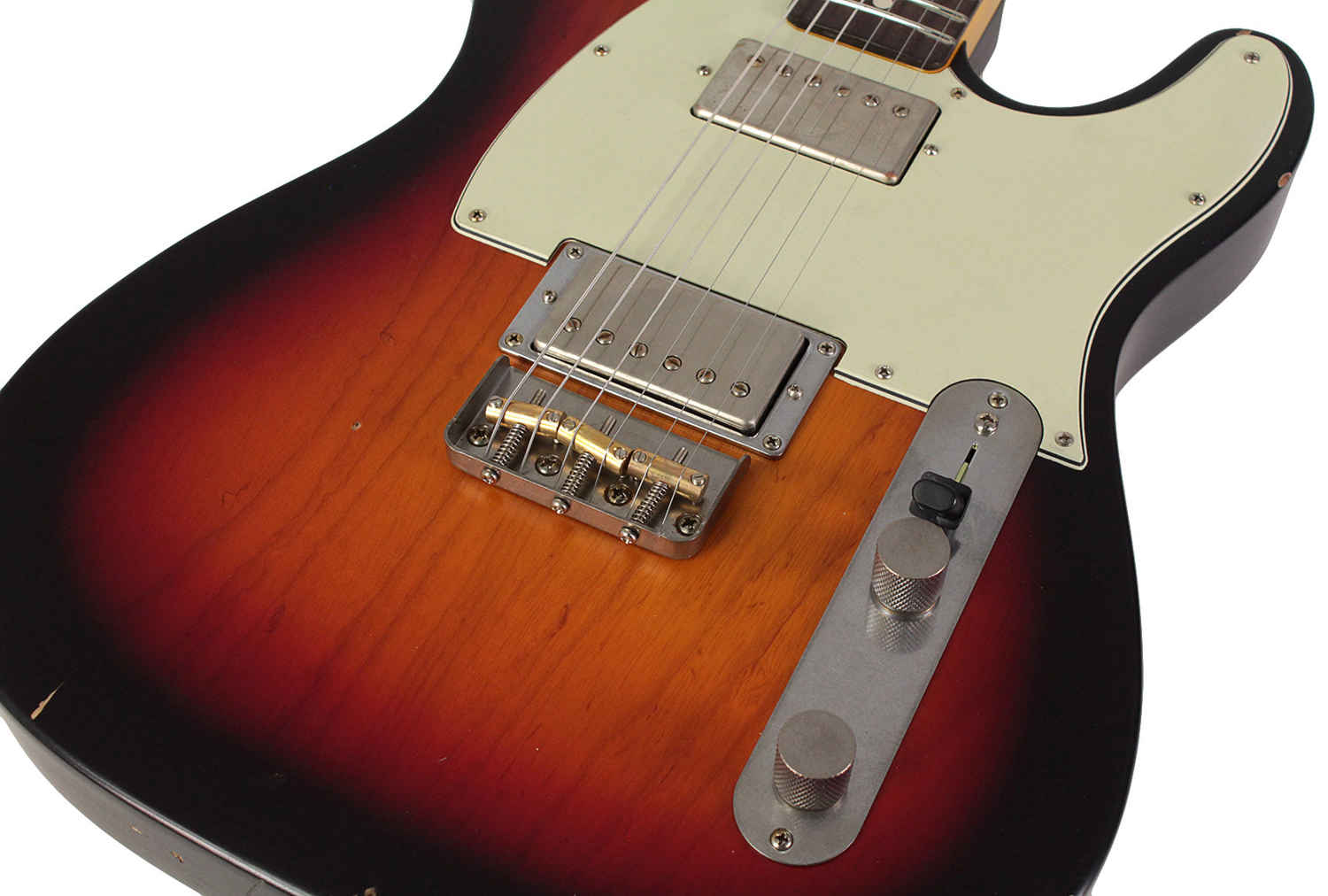 Nash T-2HB Guitar, 3 Tone Sunburst, Light Aging - Classic Telecaster with Lollar Humbuckers
