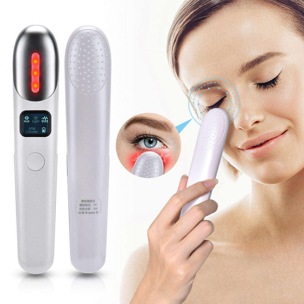 EMS Eye Vibration Massager - 4-in-1 Eye Beauty Device for Wrinkle Removal & Skin Tightening