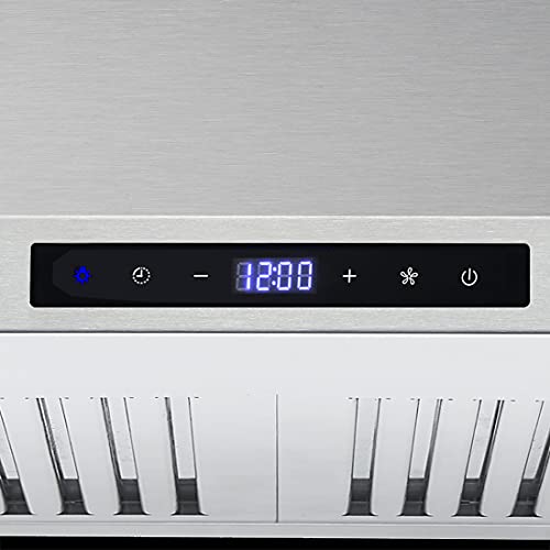 Cosmo 63175S 30 Inch 380 CFM Stainless Steel Wall Mount Kitchen Range Hood with Digital Push Control & LED Lighting