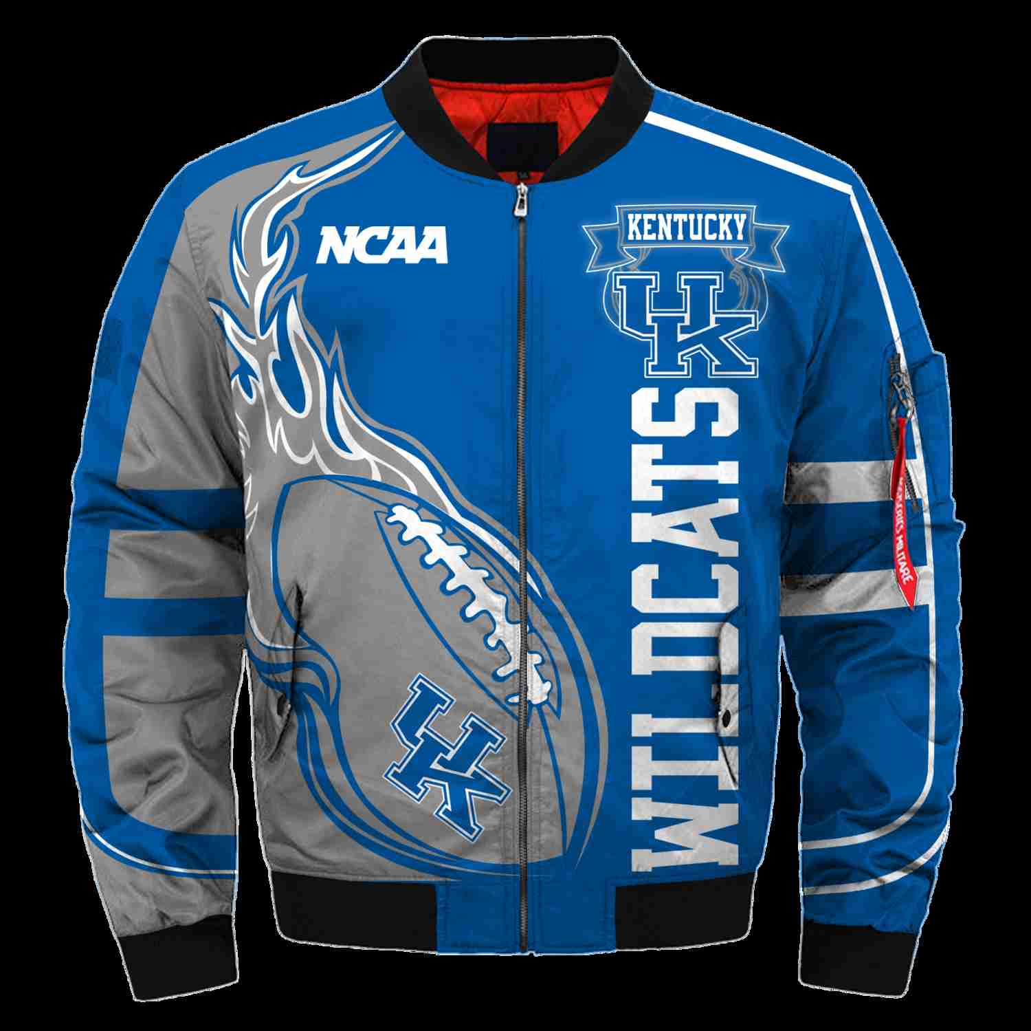 Kentucky Wildcats 3D Printed Fire Ball Jacket