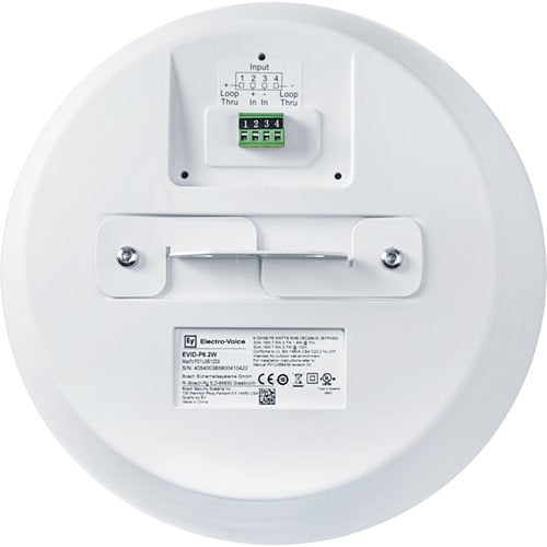 Electro-Voice EVID-P6.2 6.5-Inch 2-Way Indoor/Outdoor Pendant Mount Speaker - White