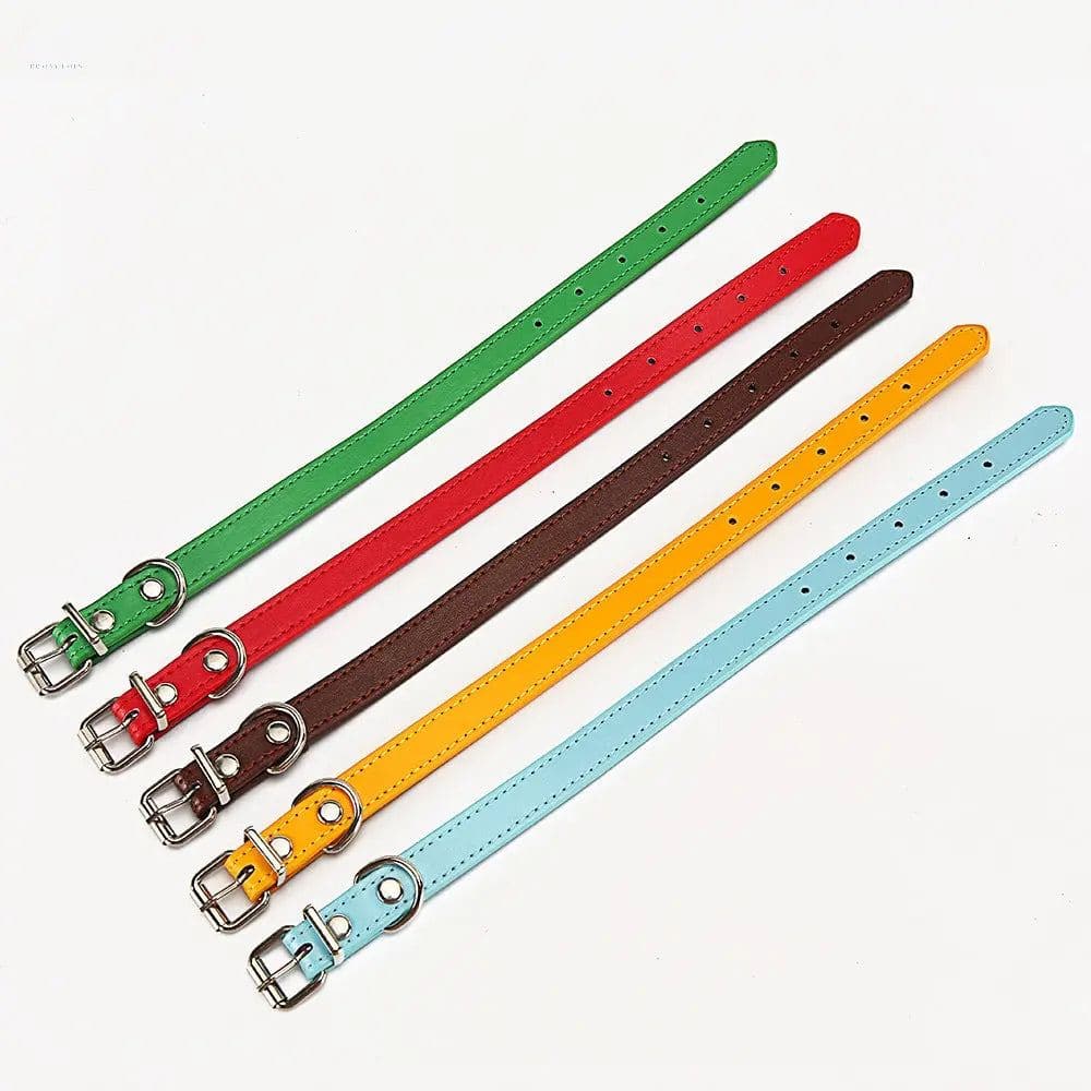 Durable PU Dog and Cat Collar - Stylish Pet Accessory