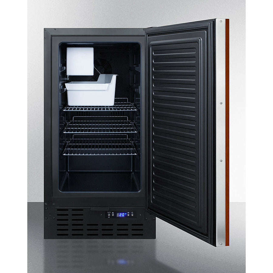 Summit 18 Built-In Ice Maker with 8 lbs. Daily Ice Production, Crescent Ice, ADA Compliant, ETL Listed, Frost-Free Operation
