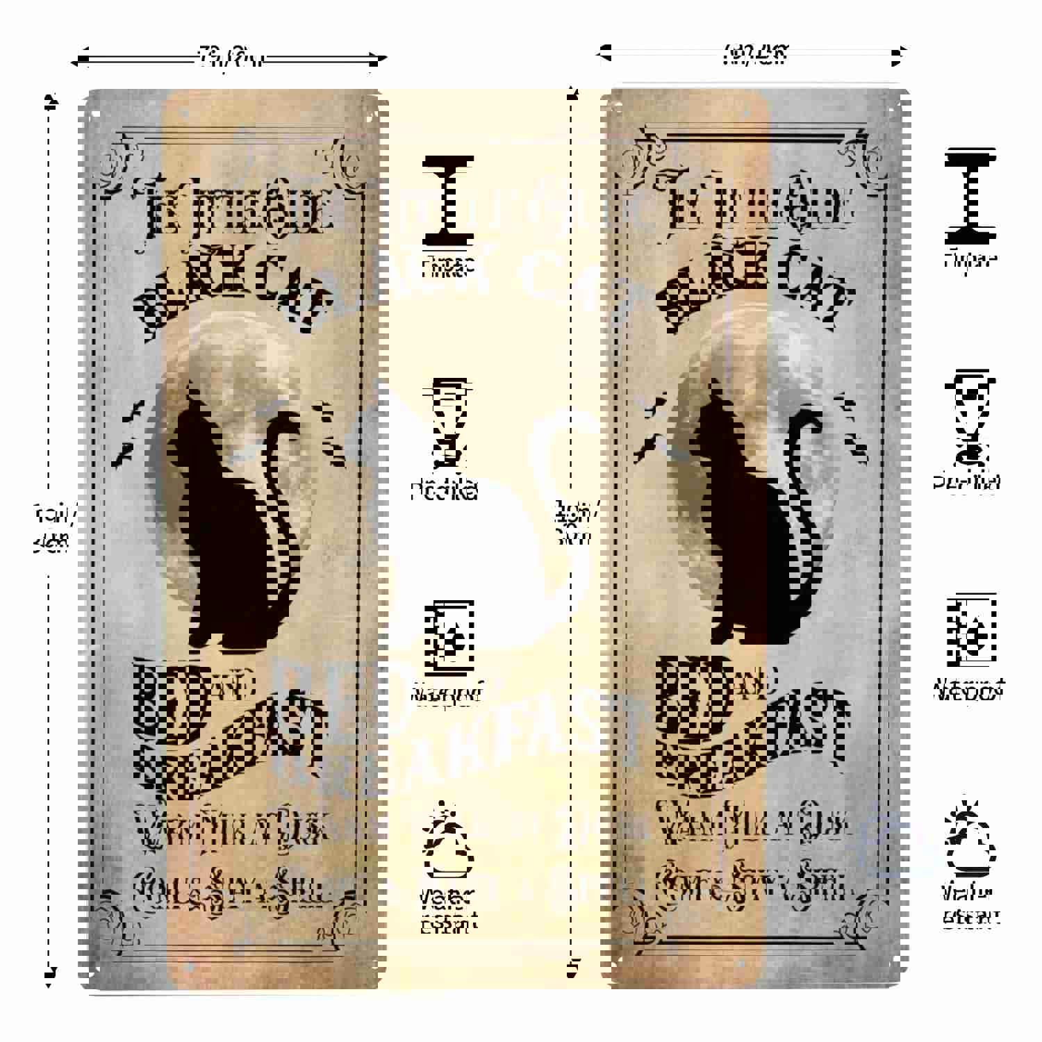 1pc Halloween The Little Olde Cat Metal Tin Sign, Vintage Wall Decor for Home, Bar, Cafe, Garage