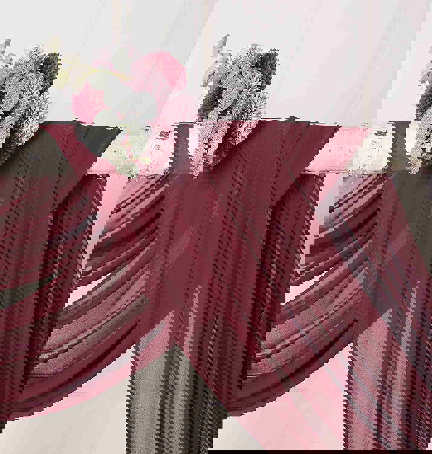 2 Panels Chiffon Fabric Drapery Wedding Arch Drapes for Party Backdrop