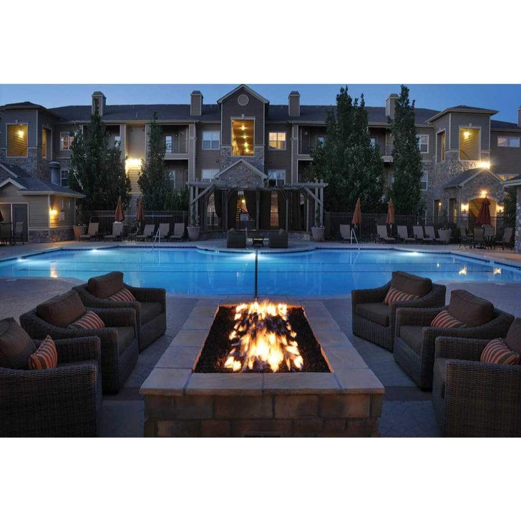 HPC 36 x 14 Rectangle Enclosure H-Burner Push Button Flame Sensing Fire Pit