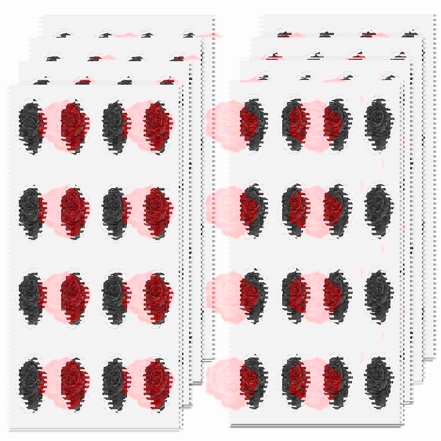 Craspire Waterproof Self-Adhesive Picture Stickers, Flat Round, Gold, Fly Pattern, 150x150mm, 8 Sheets/Set