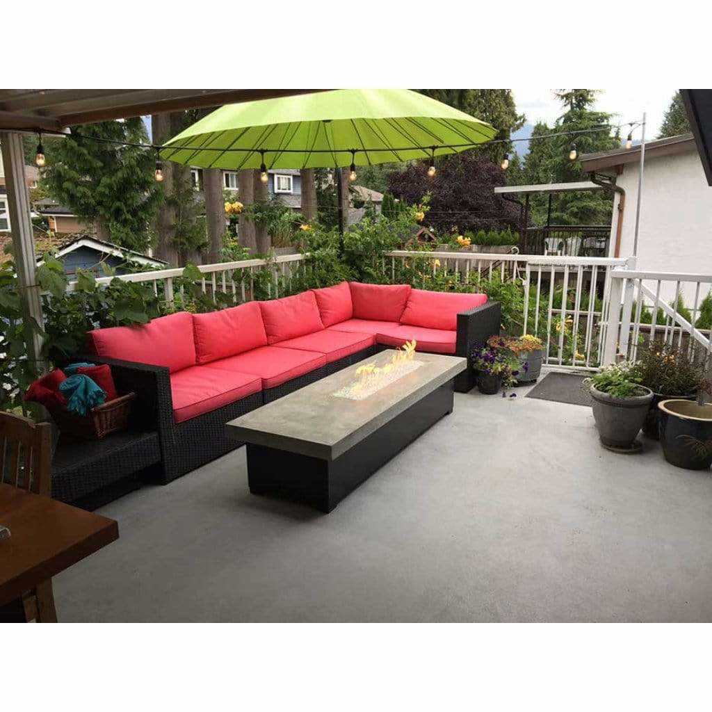 HPC 36 x 14 Rectangle Enclosure H-Burner Push Button Flame Sensing Fire Pit