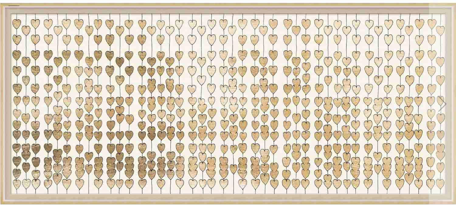 Cartier Heart Strings Gold Leaf Art by Natural Curiosities