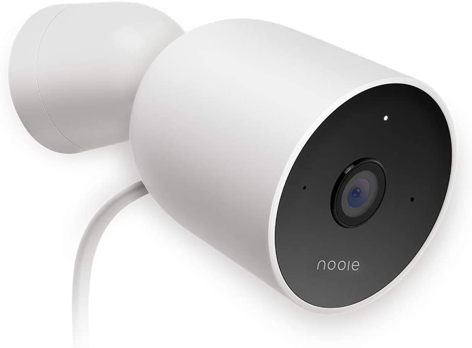Nooie Outdoor Security Camera, 1080P Night Vision, 2.4G WiFi, IP66 Weatherproof, 2-Way Audio, Motion Detection