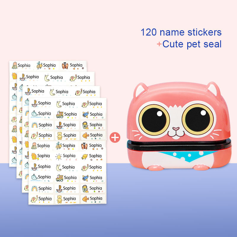 Cute Cartoon Children Seal Stamps - Large Size Washed Non-Fading Fabric Art Craft Supplies