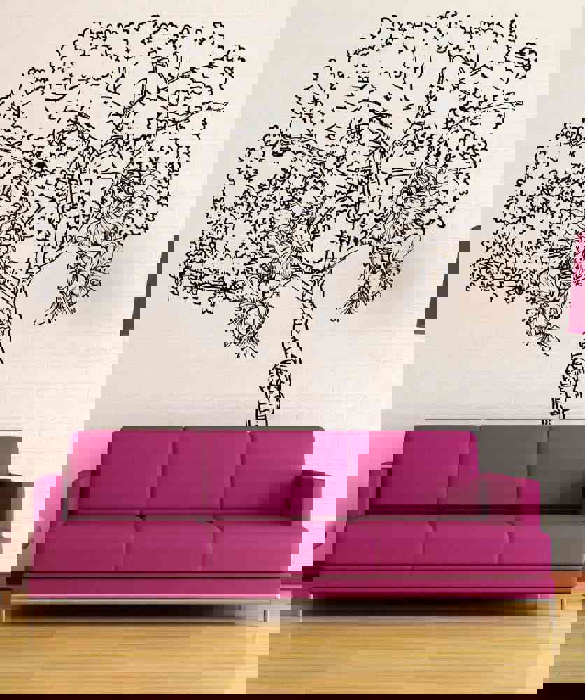 Vinyl Wall Decal Sticker Flower Tree #1498 - Removable & Easy to Apply