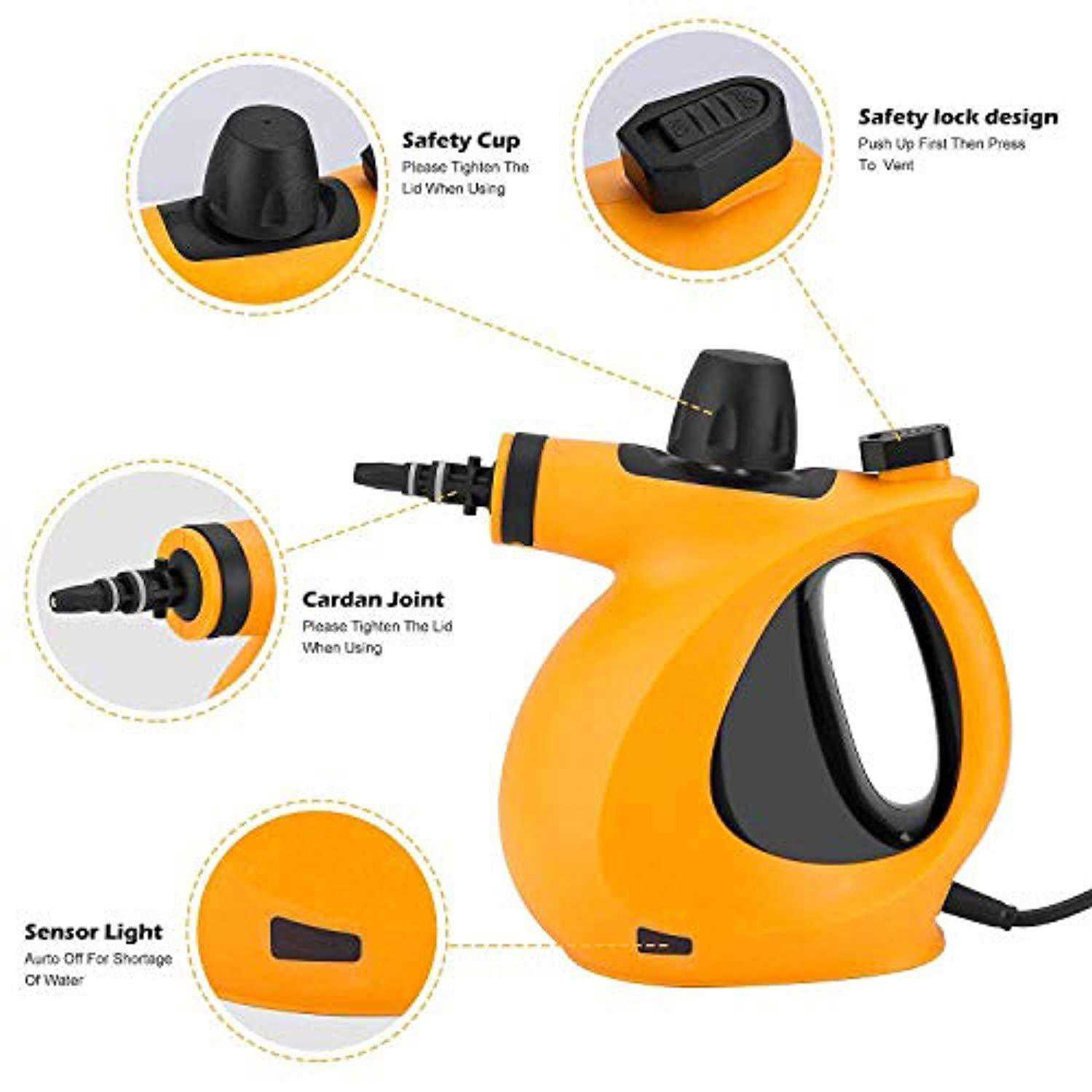 ShamBo Handheld Pressurized 9 in 1 Steam Cleaner with 9-Piece Accessory Set