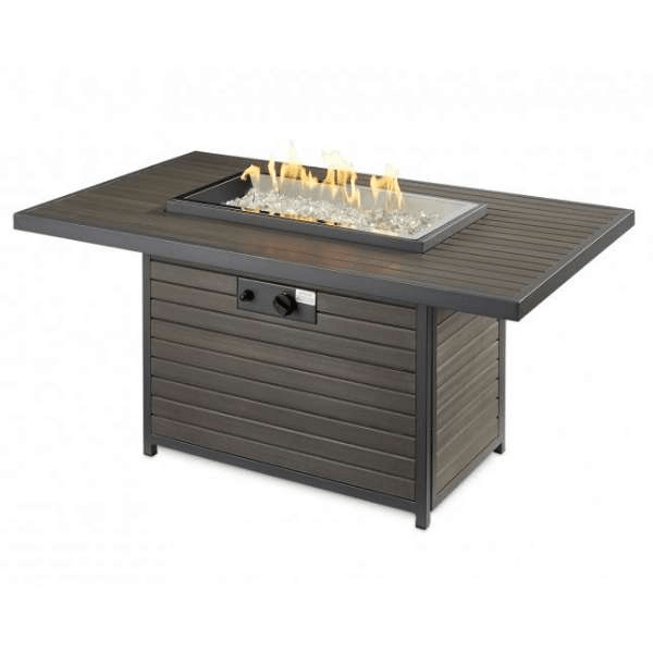 The Outdoor GreatRoom Brooks Rectangular Gas Fire Pit Table BRK-1224-19-K
