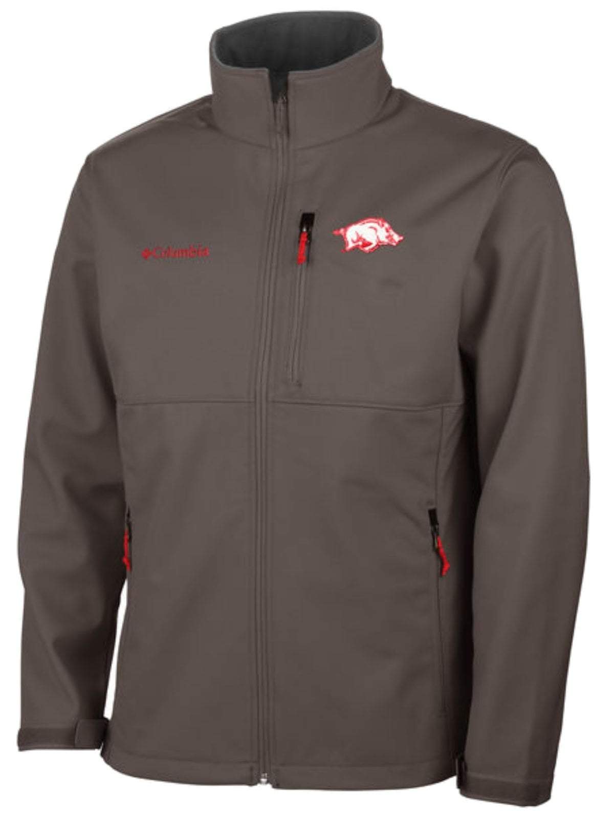 Arkansas Razorbacks Columbia Charcoal Ascender Softshell Full Zip Up Jacket - Men's Large