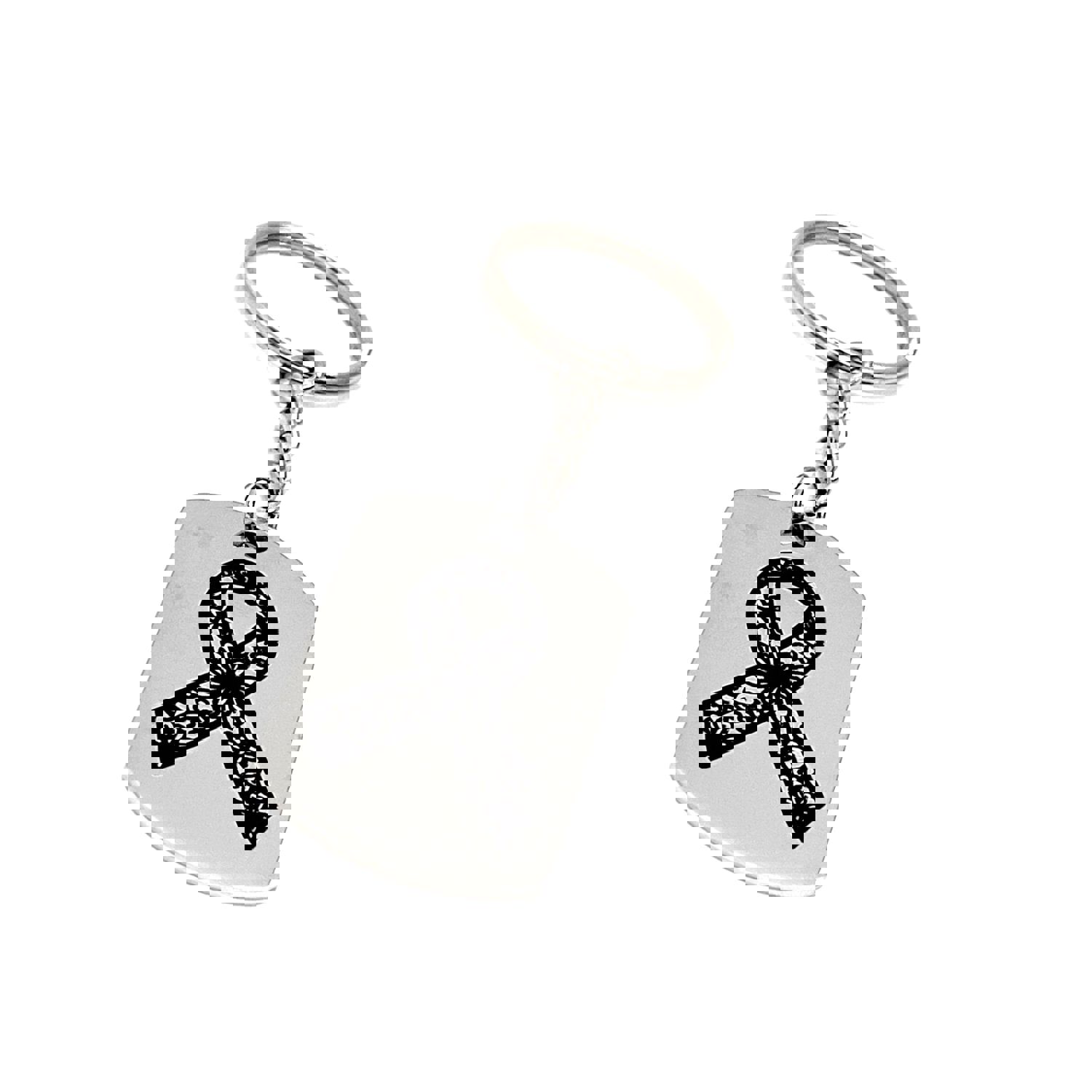 Floral Awareness Ribbon Keychain - Medical Awareness Gift for Healthcare Workers