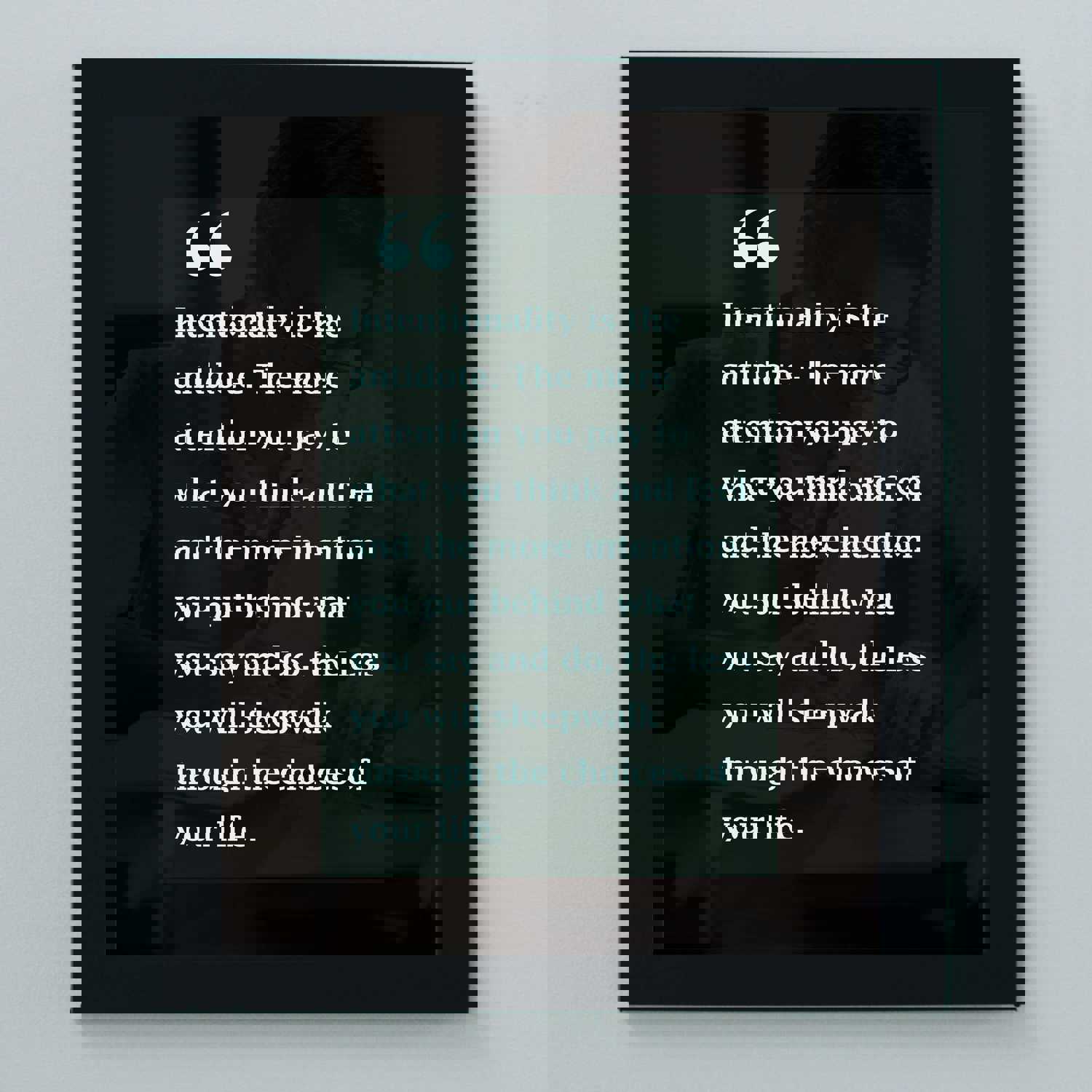 Intentionality Is the Antidote Motivational Quotes Wall Art Sign - 8 x 10 Modern Typographic Poster Print