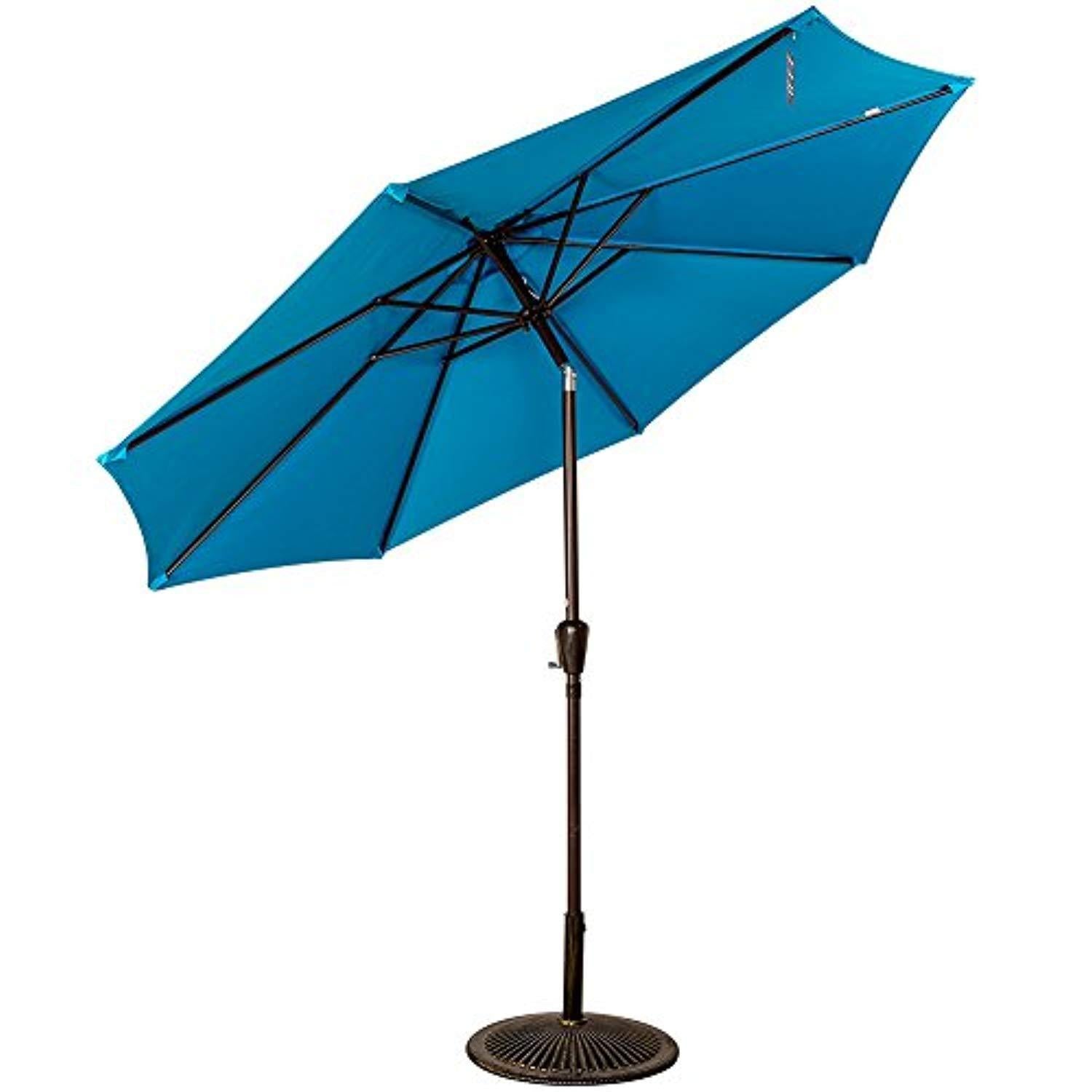 Sundale Outdoor 10 Feet Aluminum Market Umbrella with Crank and Push Button Tilt