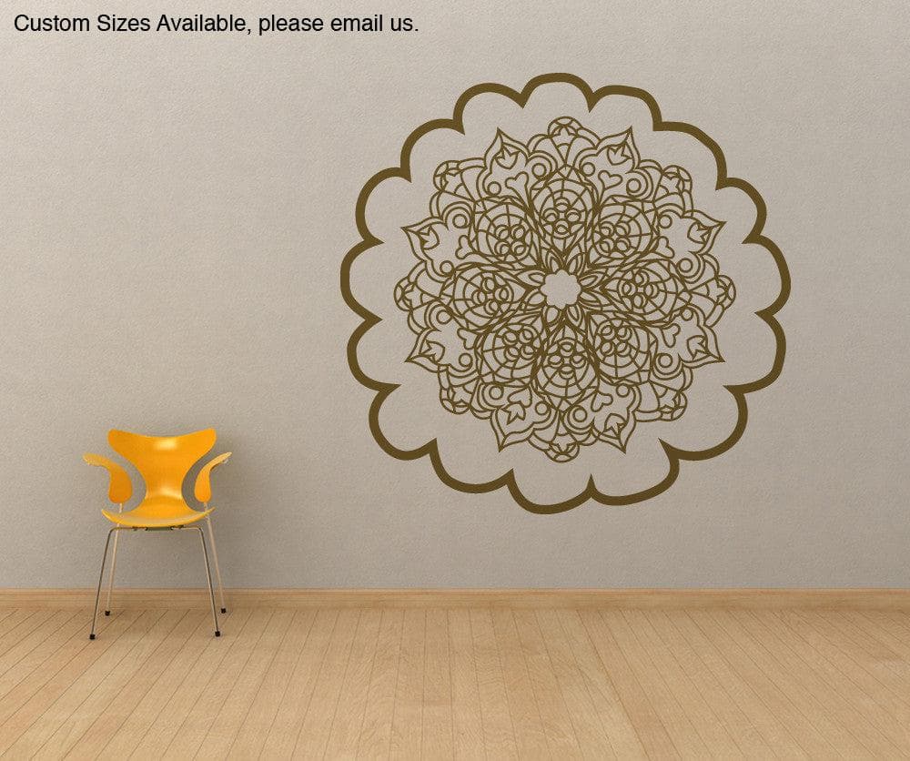 Oriental Flower Motif Vinyl Wall Decal Sticker #OS_MB121