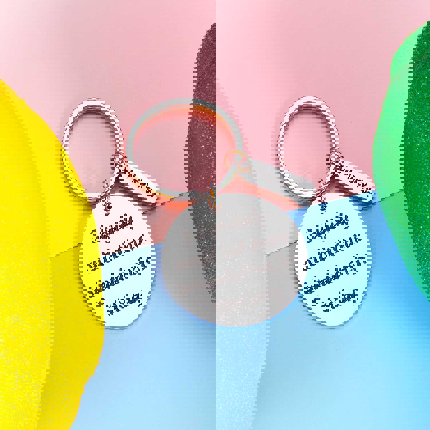 Funny Anniversary Wedding Keychain Gift for Husband, Boyfriend, or Fiance - Engraved with Humorous Love Message
