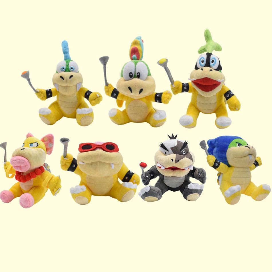 Super Bowser Koopalings Morton-Jr 16-23cm Roy Koopa Cartoon Toy Baby Son Doll Animal