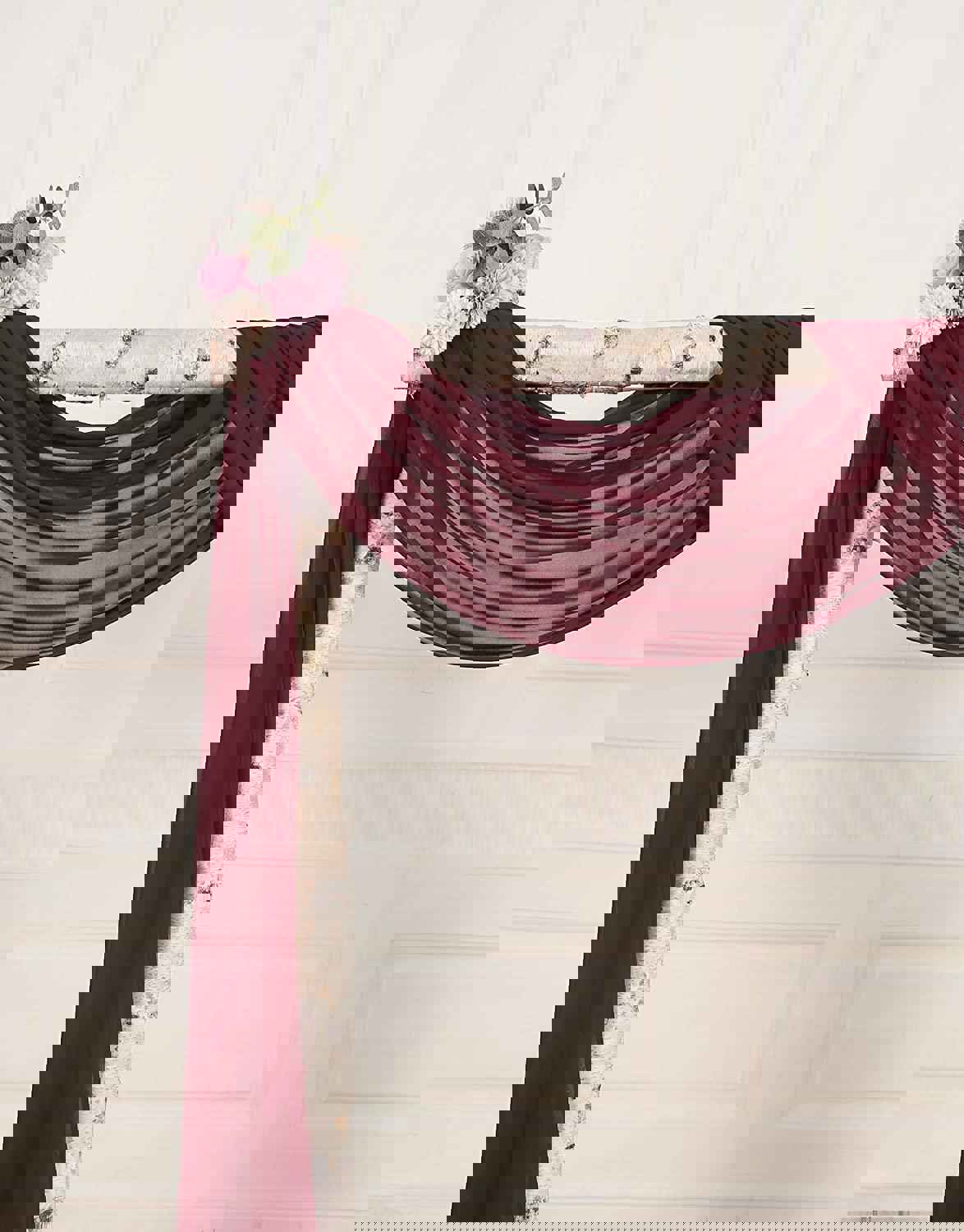 2 Panels Chiffon Fabric Drapery Wedding Arch Drapes for Party Backdrop