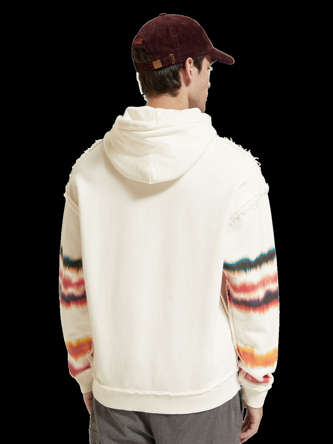 Relaxed Fit Raw Edge Artwork Hoodie Organic Cotton