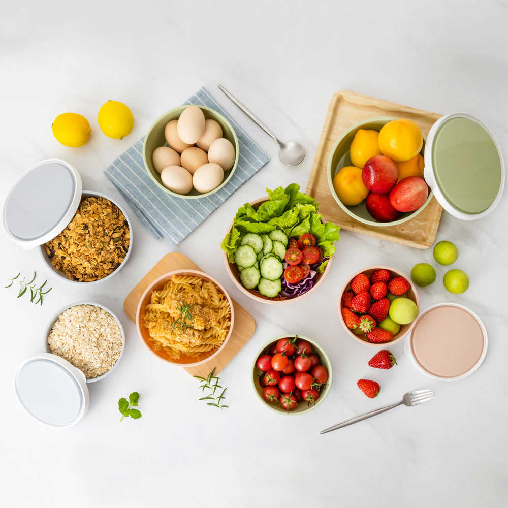 Lille Home Stackable Airtight Food Storage Containers with Lids, Set of 6