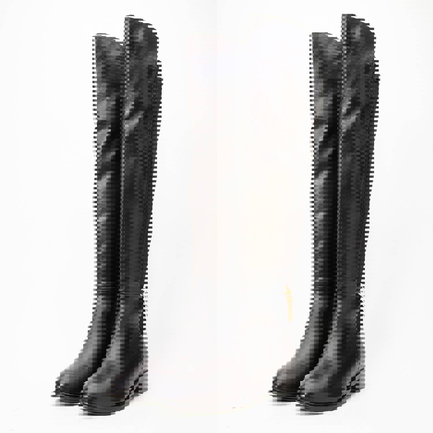 The Tallin Black Leather Knee High Women Boot