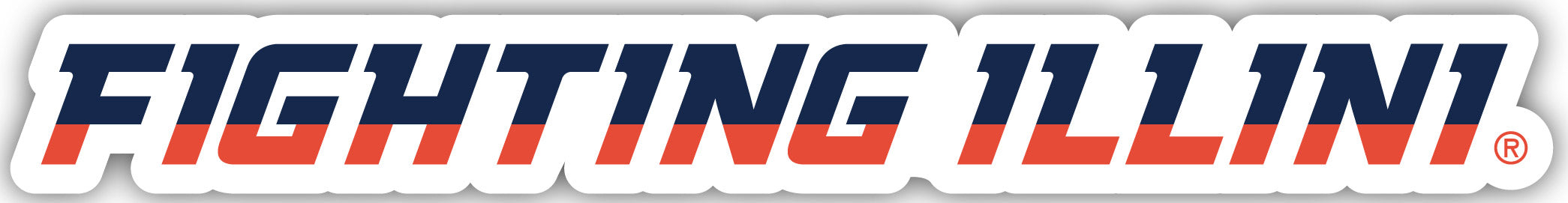 Illinois Fighting Illini Wordmark Vinyl Decal Sticker