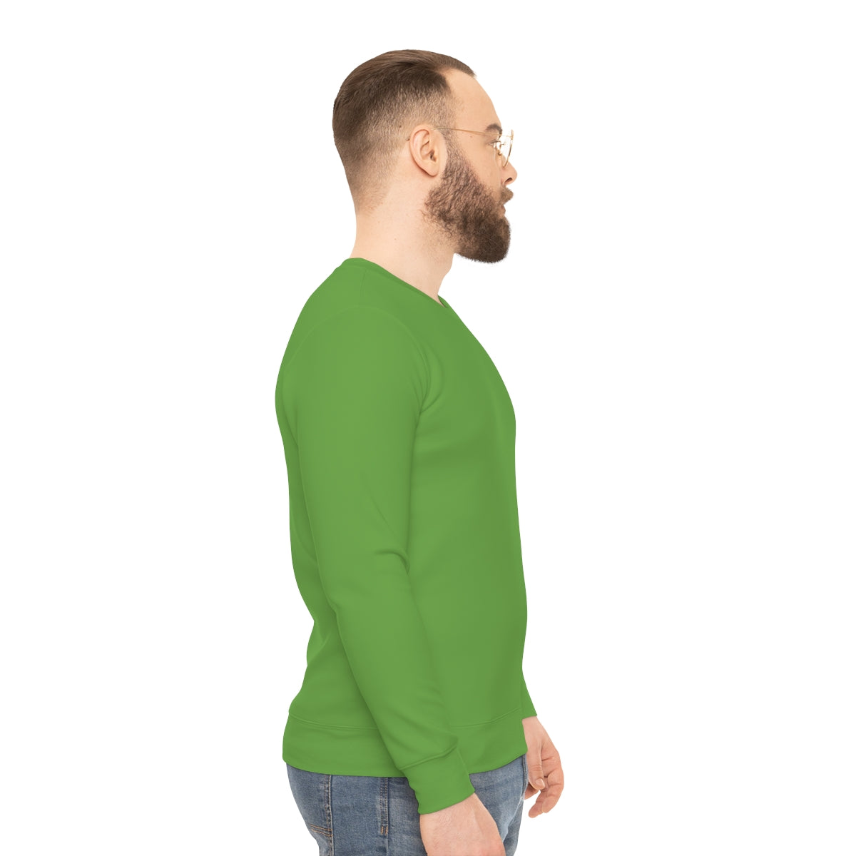 Green Color Lightweight Men's Sweatshirt - Breathable & Soft