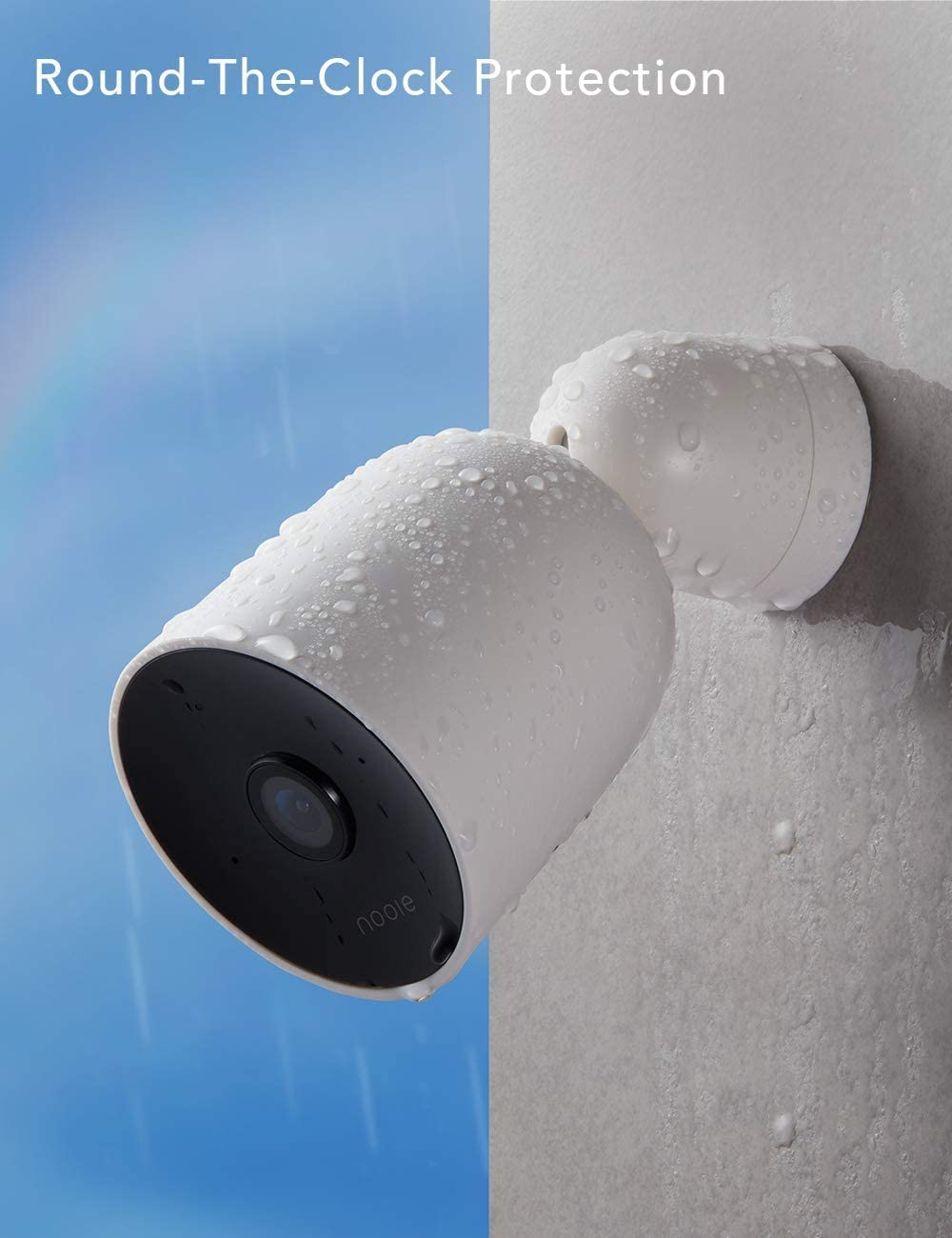 Nooie Outdoor Security Camera, 1080P Night Vision, 2.4G WiFi, IP66 Weatherproof, 2-Way Audio, Motion Detection