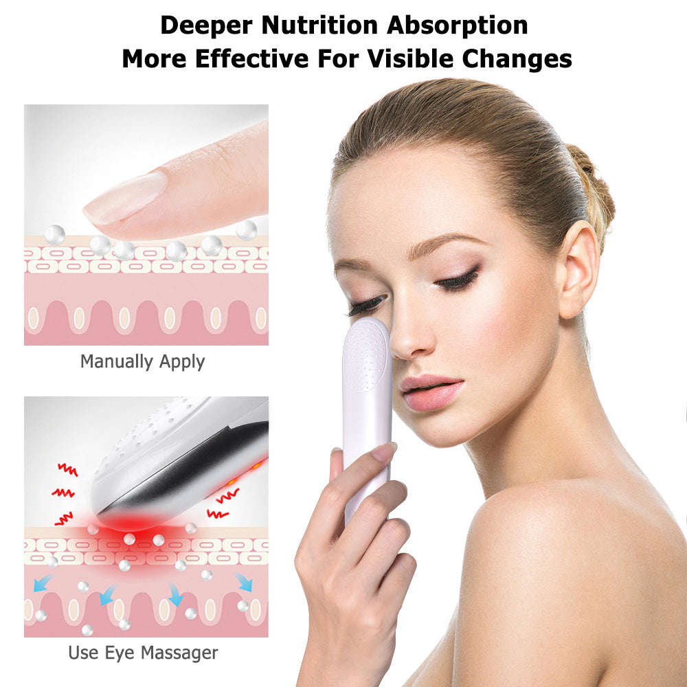 EMS Eye Vibration Massager - 4-in-1 Eye Beauty Device for Wrinkle Removal & Skin Tightening