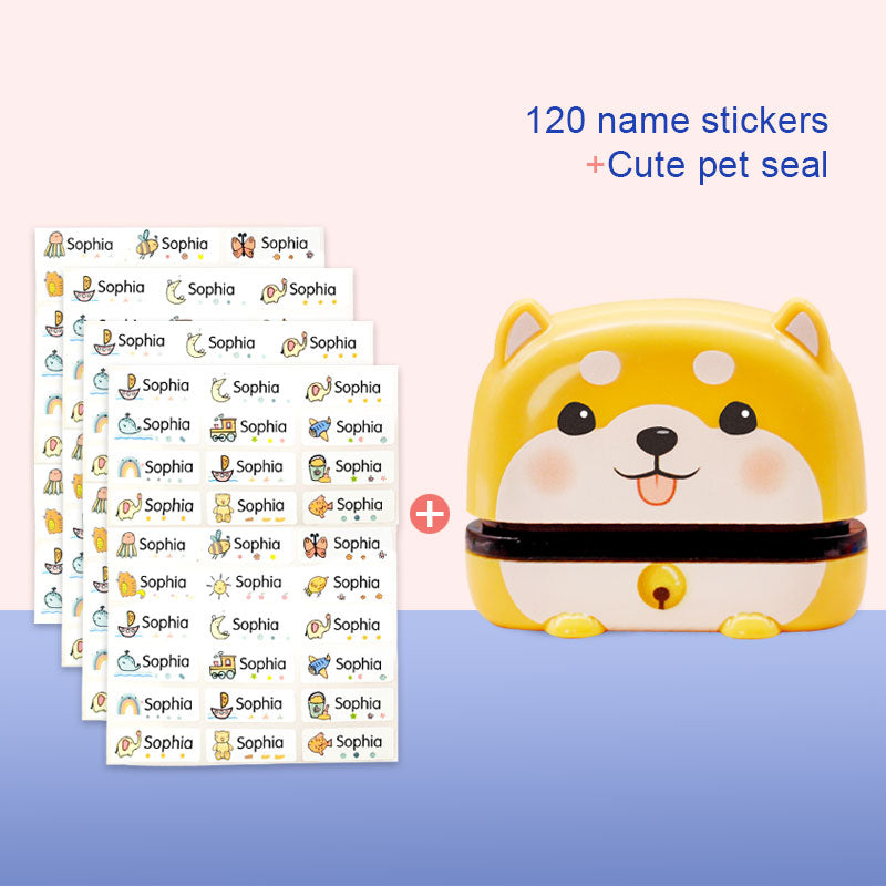 Cute Cartoon Children Seal Stamps - Large Size Washed Non-Fading Fabric Art Craft Supplies