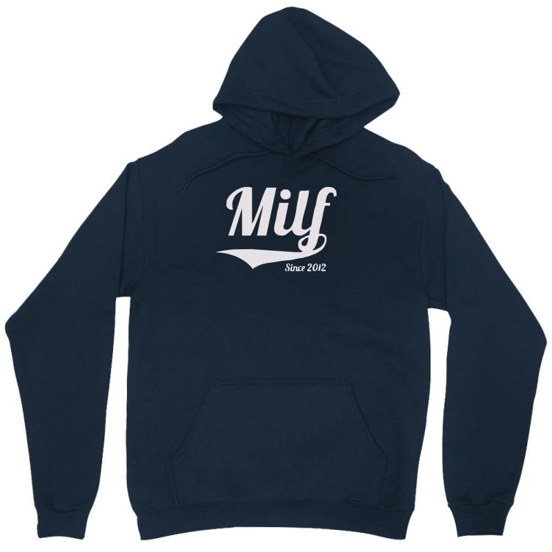milf since 2012 Unisex Hoodie - Unique Art Design by MDK ART