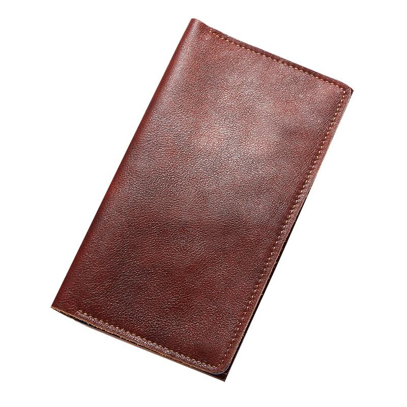 Vintage Italian Cowhide Leather Passport Travel Wallet for Men
