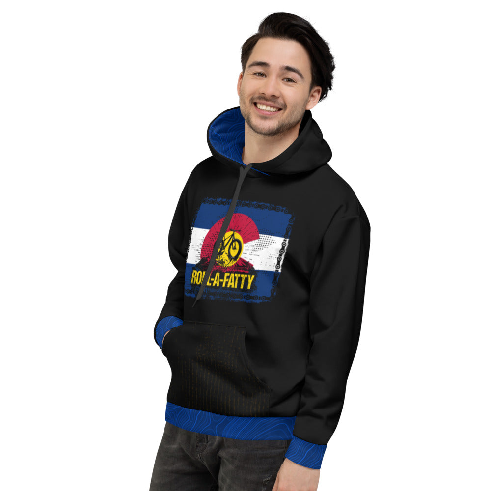 RollaFatty Colorado Flag Hoodie - Unisex Comfortable Hoodie with Vibrant Print