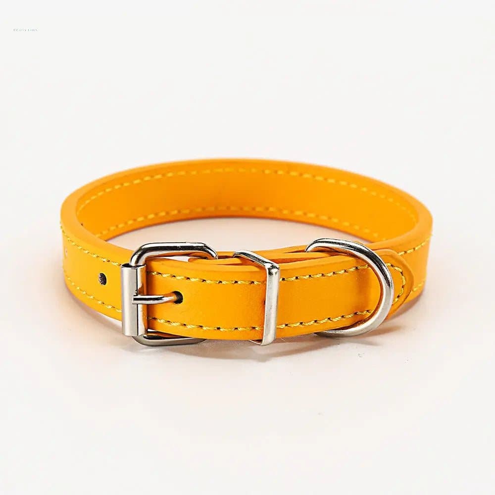 Durable PU Dog and Cat Collar - Stylish Pet Accessory