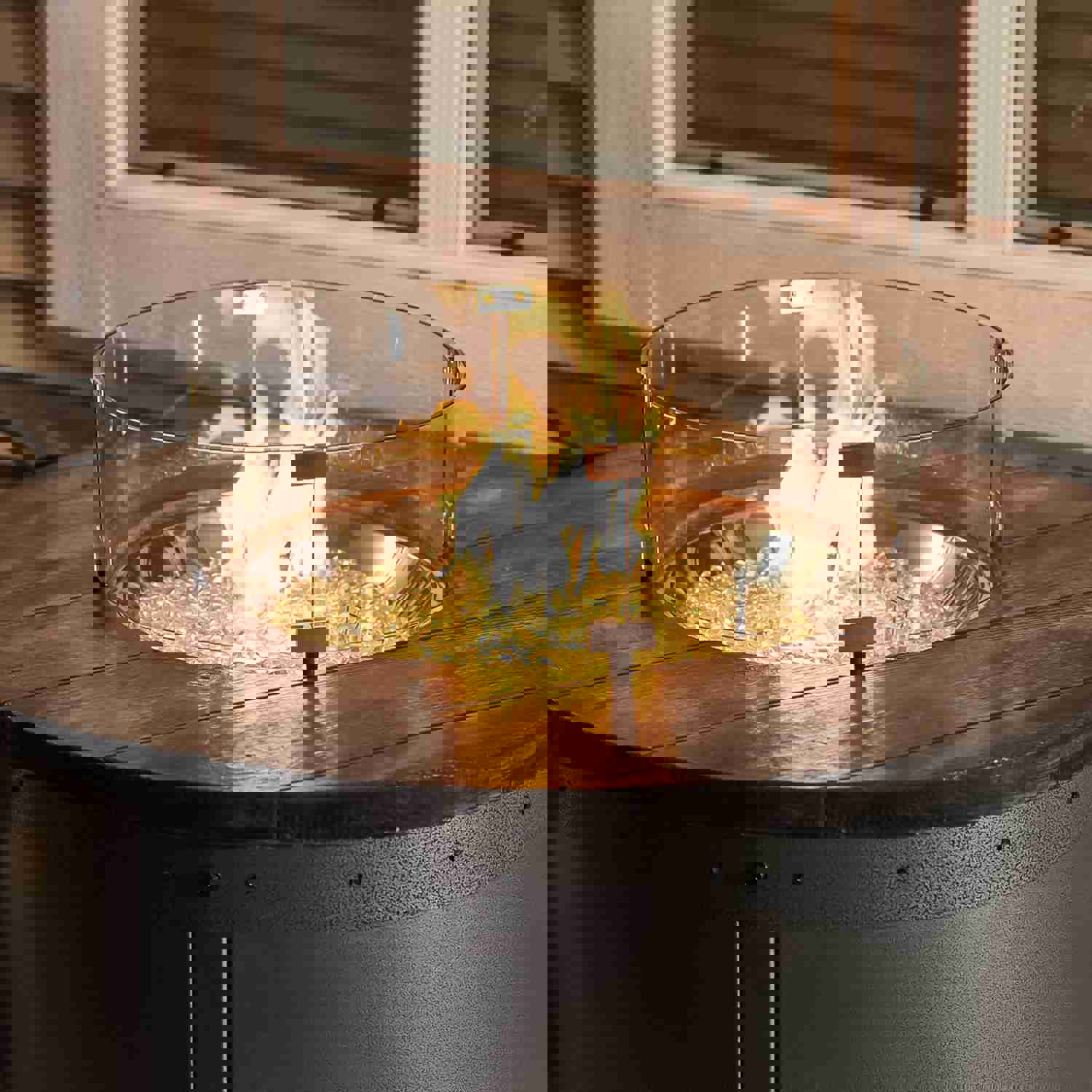 Edison Round Gas Fire Pit Table