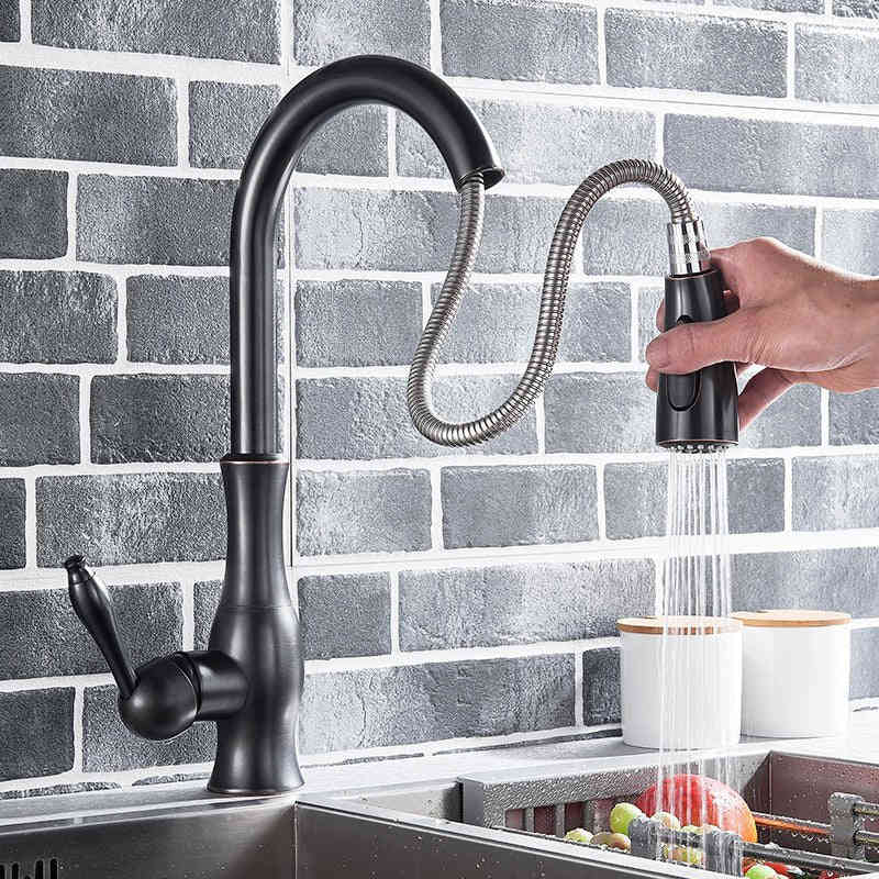 MIRODEMI® Pull Out Rotation High Arch Kitchen Sink Faucet
