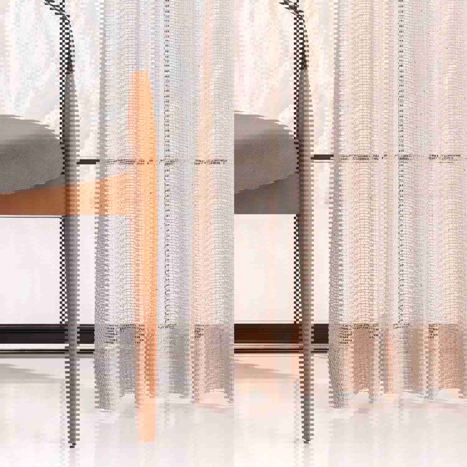 Sheer Linen Curtain with 6 Color Options - Ultra Soft for Living Room & Bedroom