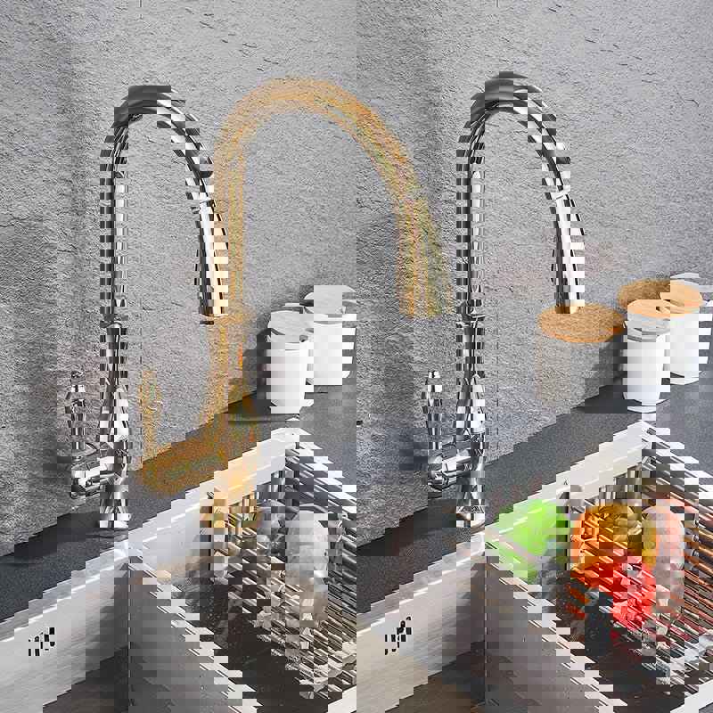 MIRODEMI® Pull Out Rotation High Arch Kitchen Sink Faucet