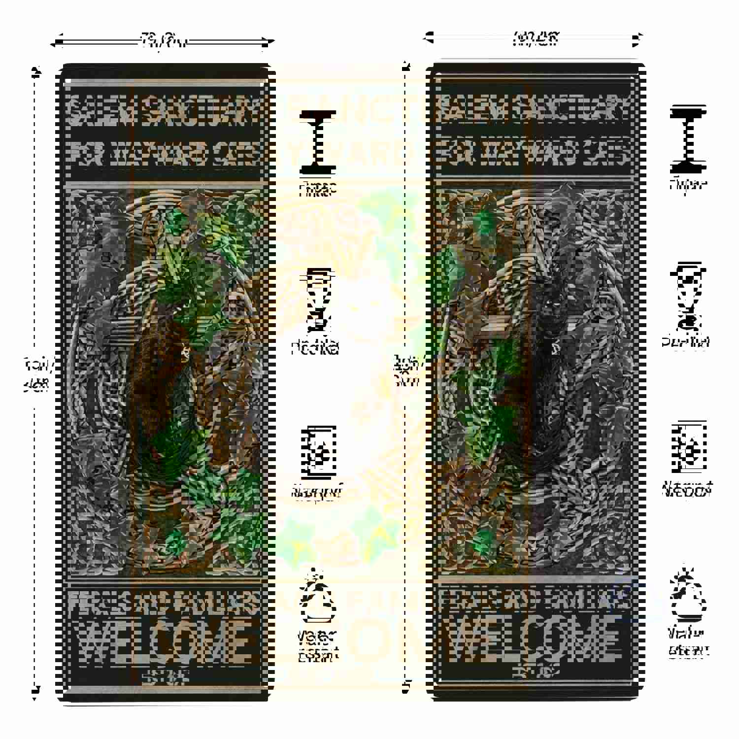 1pc Halloween The Little Olde Cat Metal Tin Sign, Vintage Wall Decor for Home, Bar, Cafe, Garage