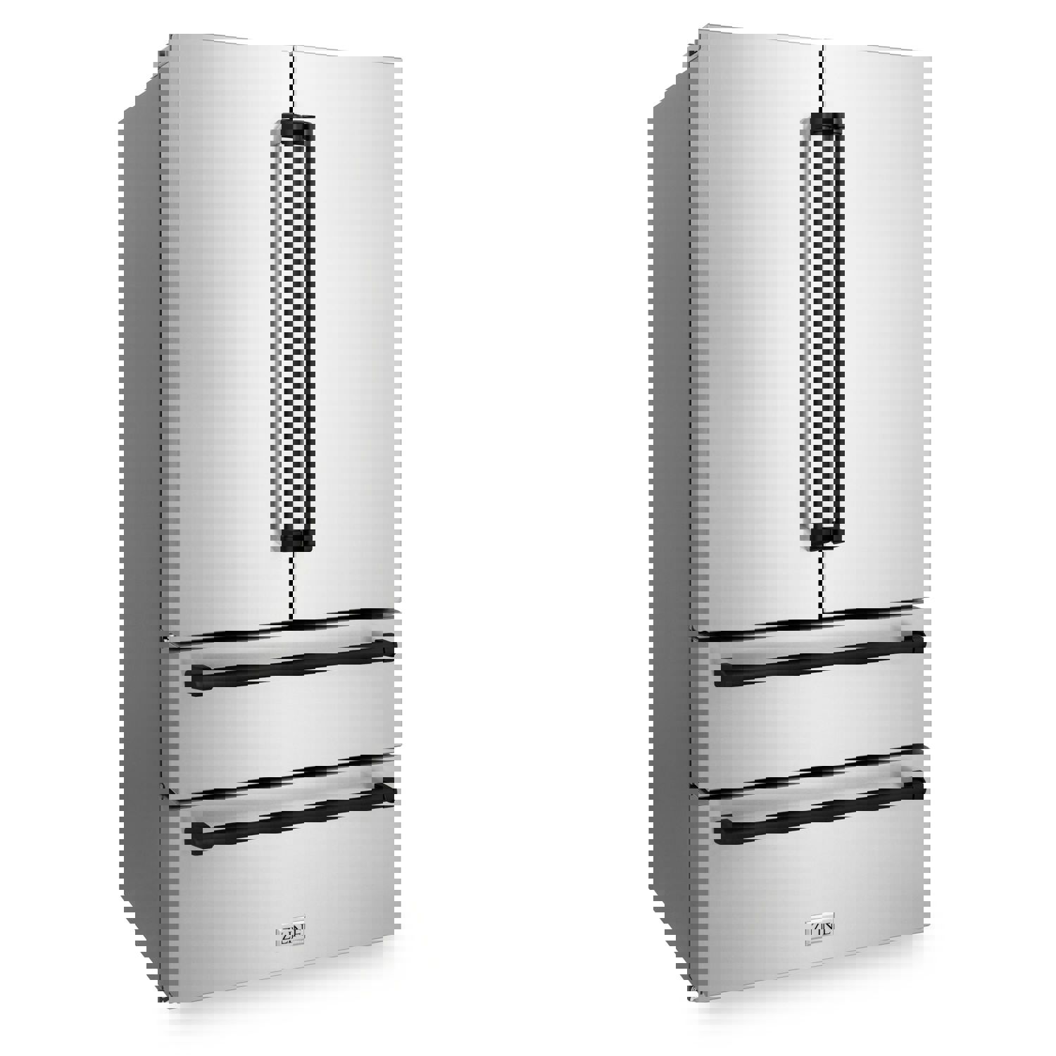 ZLINE 36 in. Autograph Edition French Door Refrigerator with Ice Maker - Fingerprint Resistant Stainless Steel & Matte Black Accents