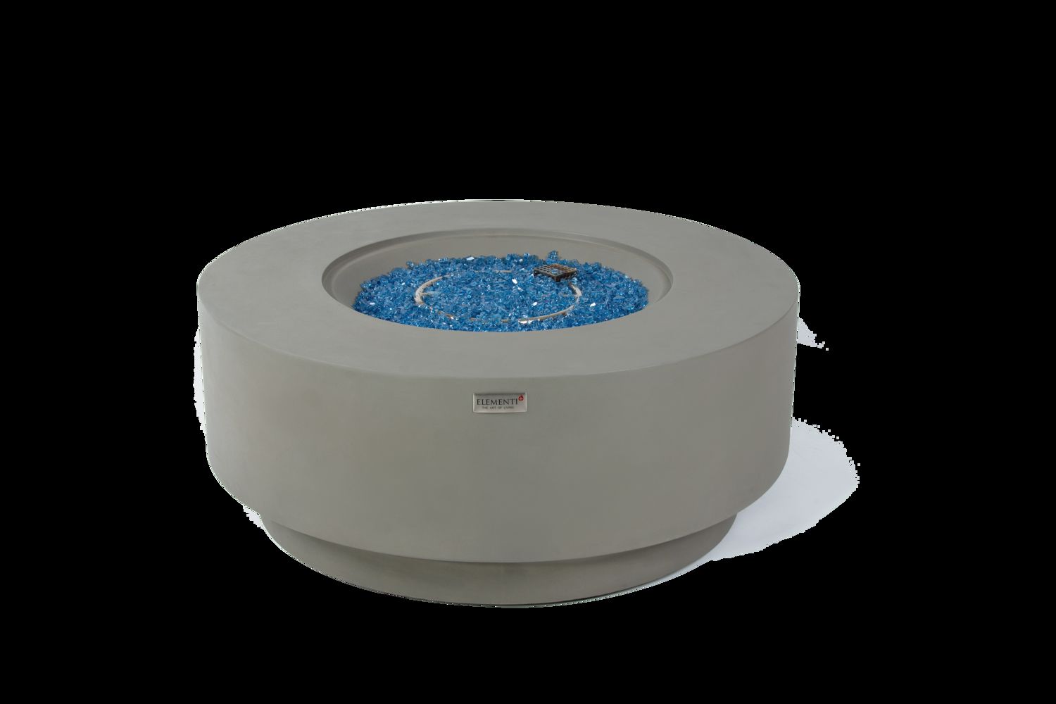 Colosseo Modern Smooth Concrete Round Fire Pit Table